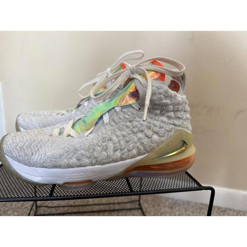 Nike Lebron 17 Bg Future Air CT4136-100 - 6.5Y - White Basketball Shoes
